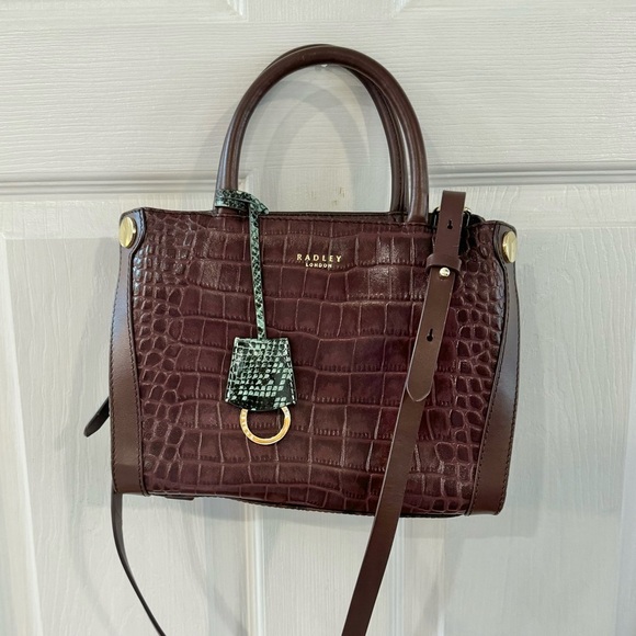 NWOT RADLEY Oxblood Lansdowne Road Col Small Grab Multiway Bag - Picture 2 of 15